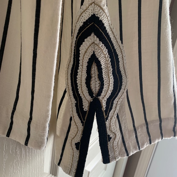 Tory Burch Filipa Slub Stripe Tunic - Picture 9 of 15